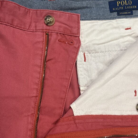 Polo Ralph Lauren Men's size 36 Nantucket Red Relaxed Fit 8" Cotton Chino Shorts - Picture 5 of 11